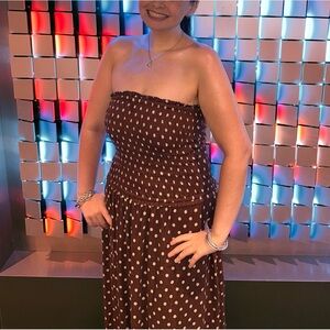 sim and sam maxi dress strapless